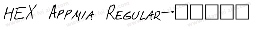 HEX Appmia Regular字体转换